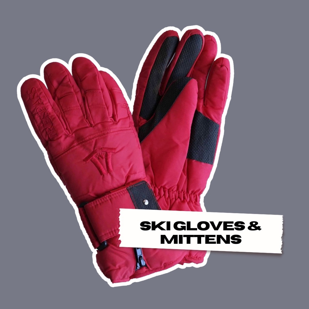 Vintage Ski & Snowboard Gloves Mittens