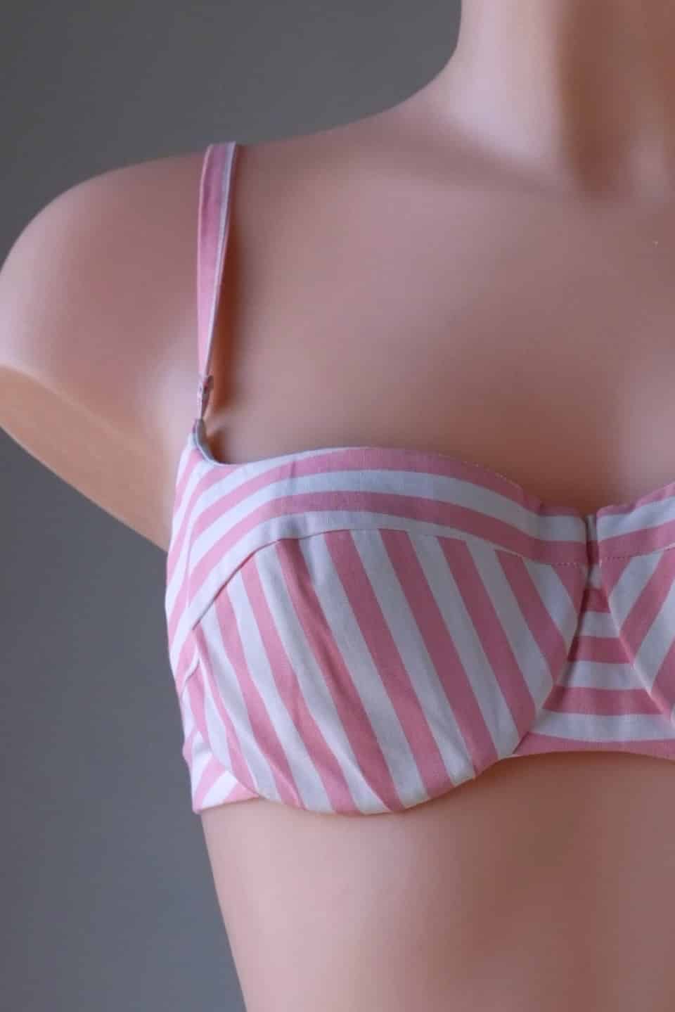 AVRO Vintage 1960's Pink Striped Boyshorts Swimsuit