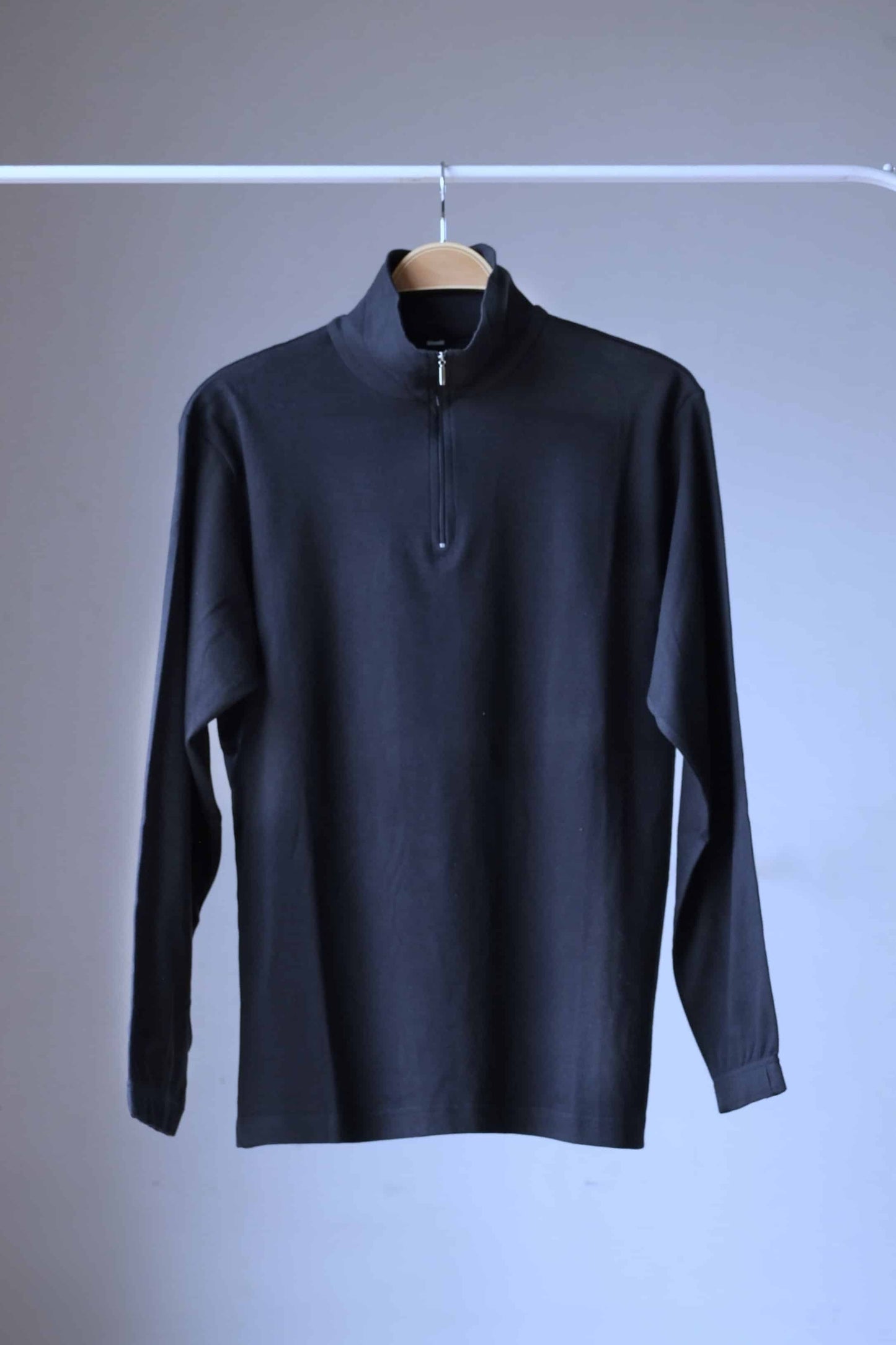 Cotton Zip-Neck Top