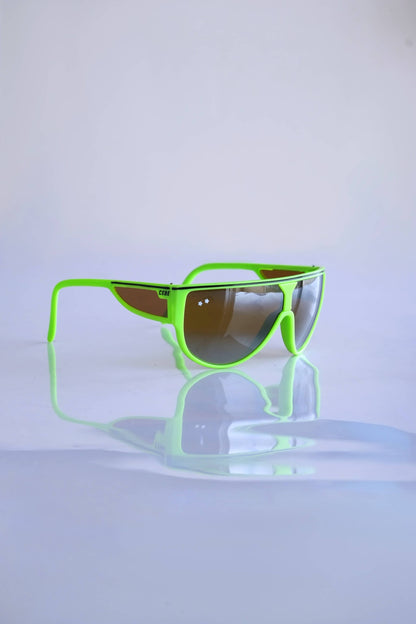 CÉBÉ 90's Wraparound Neon & Mirrored Sunglasses