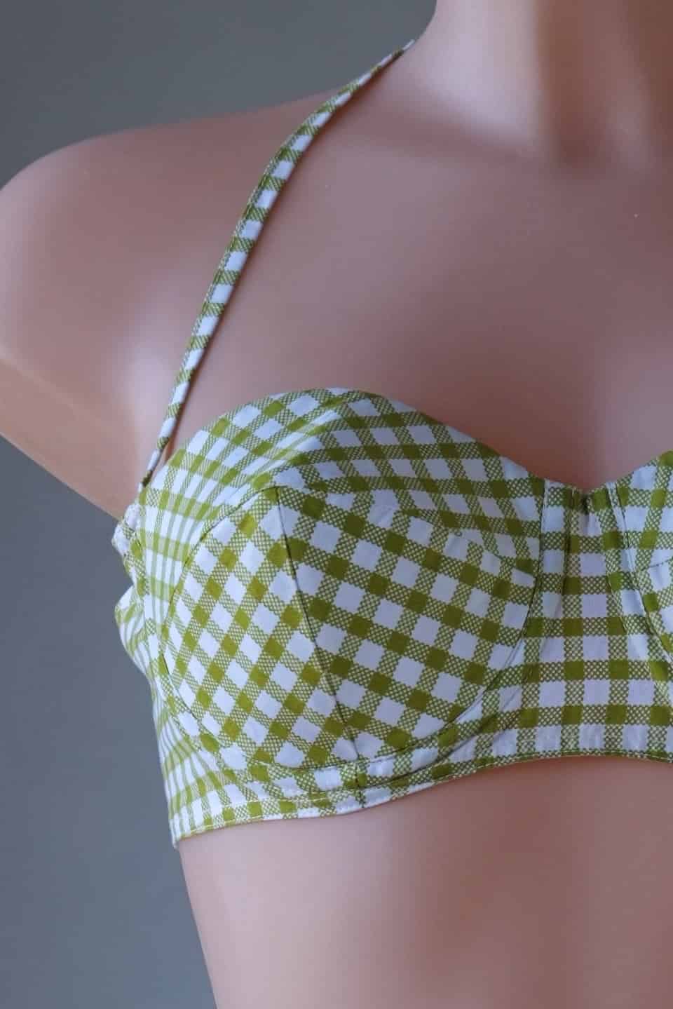CROISETTE Vintage 1960's Gingham Bikini