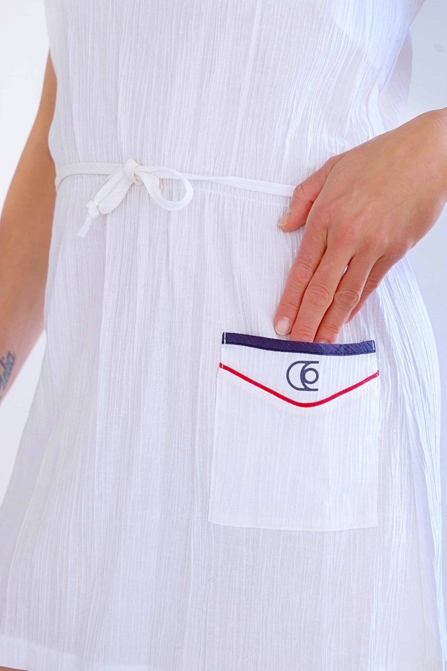 Vintage pleated 80's Tennis Dress pocket