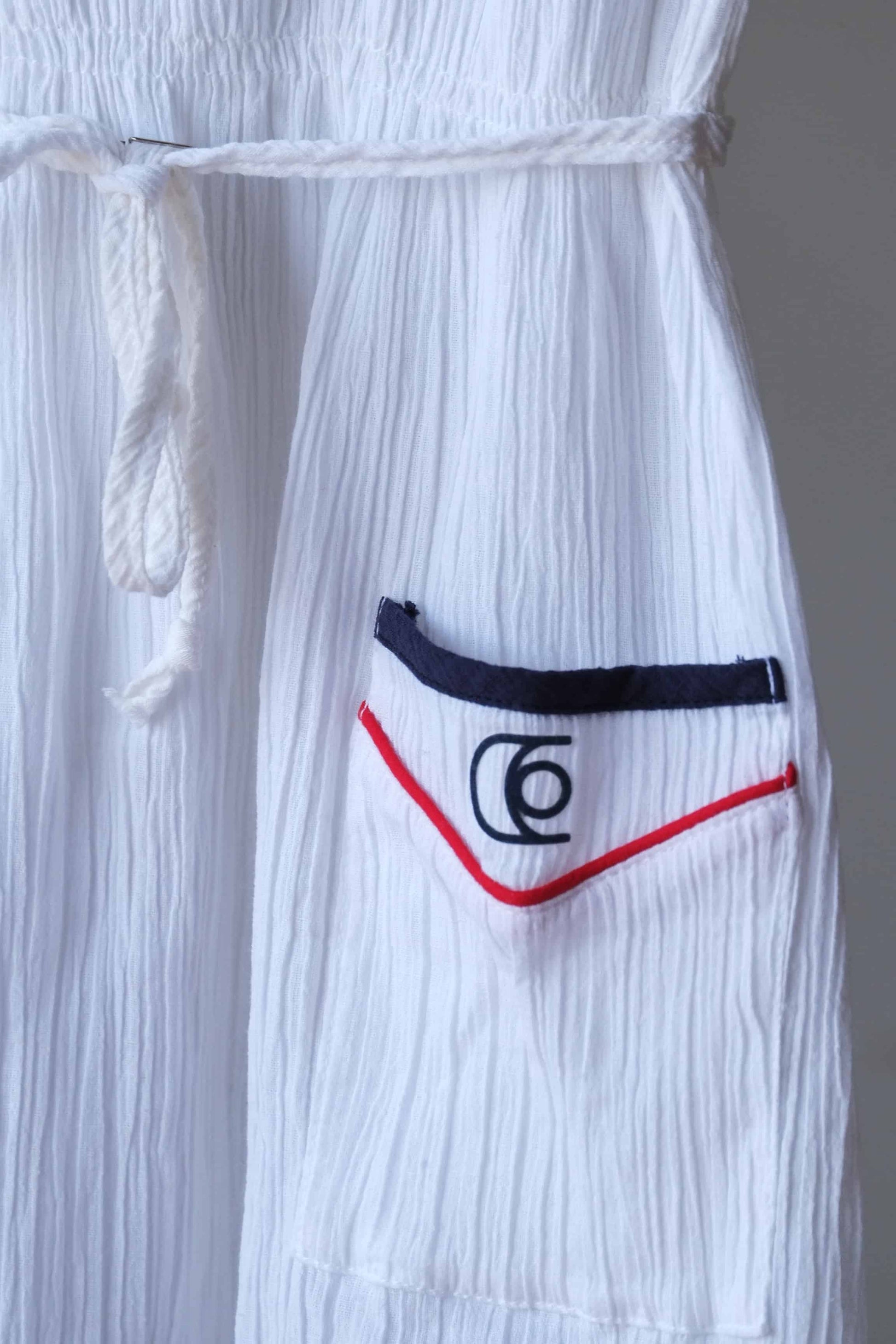 Vintage pleated 80's Tennis Dress pocket detail
