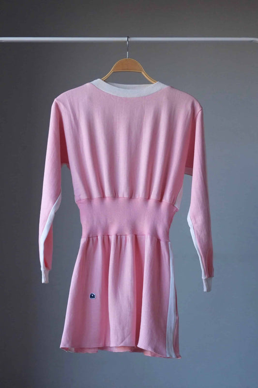 Vintage 80's Sweatshirt Dress pink