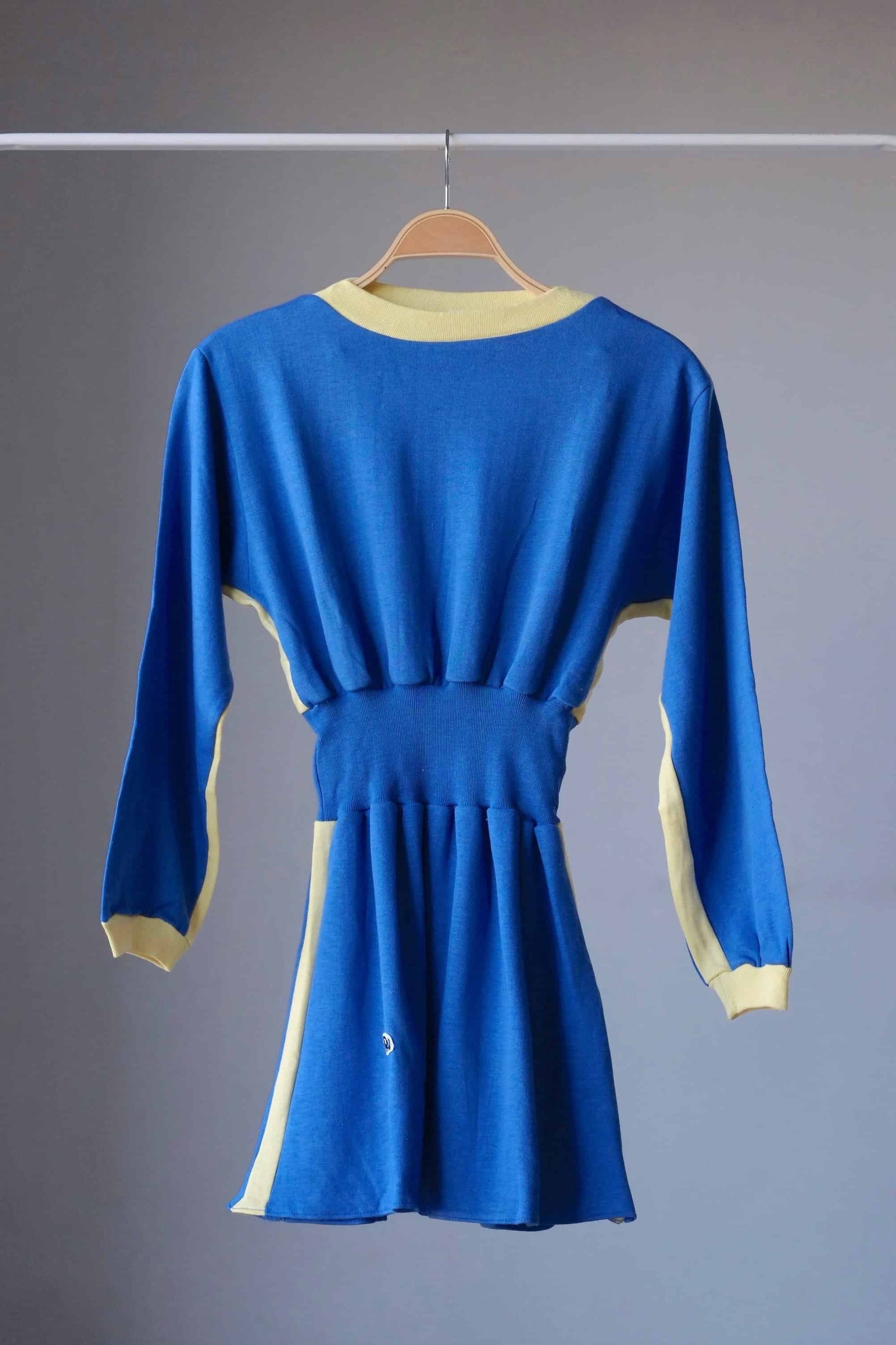 Vintage 80's Sweatshirt Dress blue