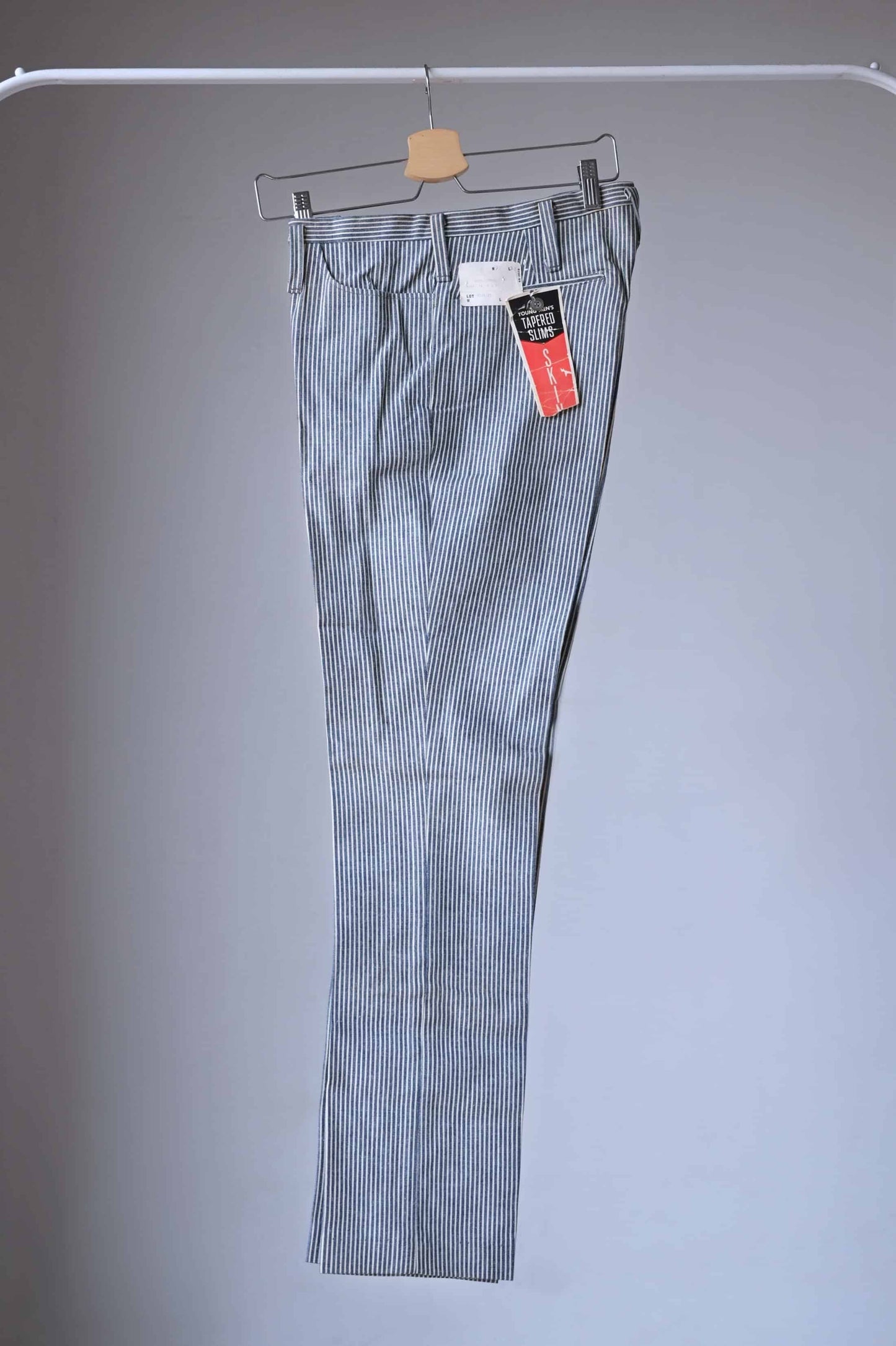 LEE 60's Vintage Tapered Slim Pants black and white stripes, on hanger