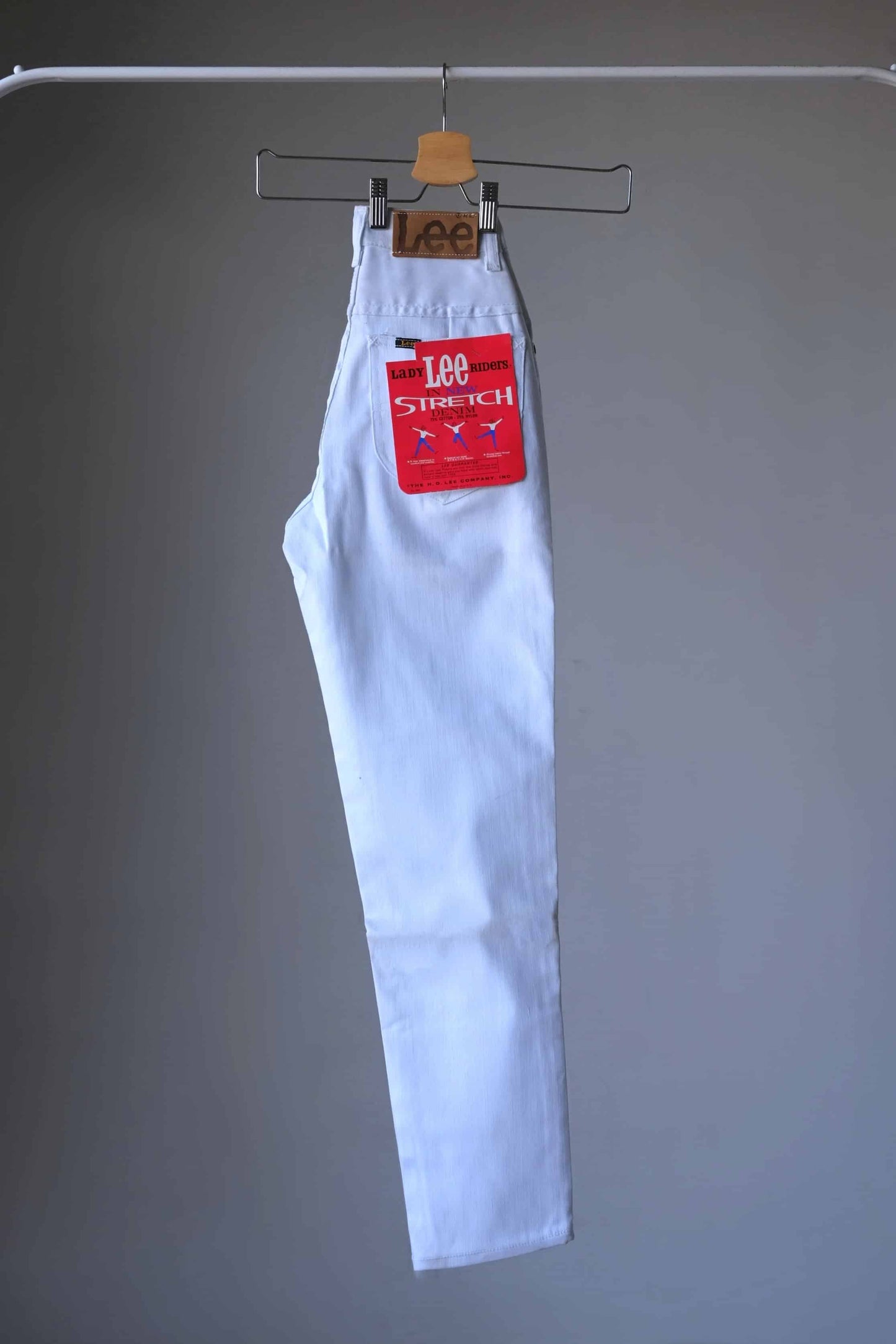 White LEE Vintage Stretch Riders Jeans on hanger