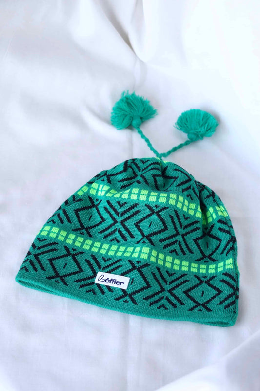 LÖFFLER 90's Jacquard Beanie green