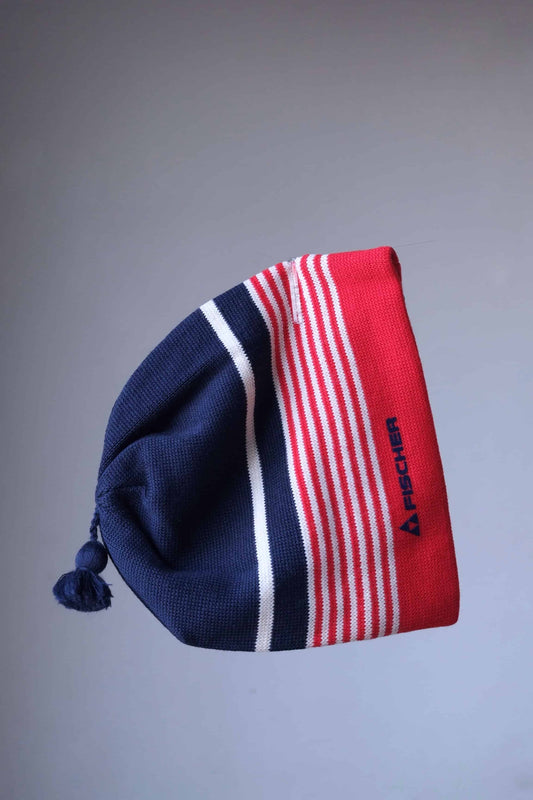 LÖFFLER Fischer Ski Beanie red and navy with white stripes