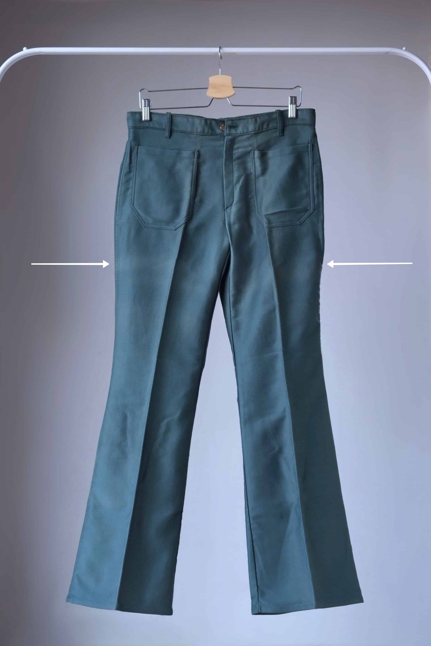 LUCKY PARIS Vintage Wide Leg 70's Brushed Denim Pants