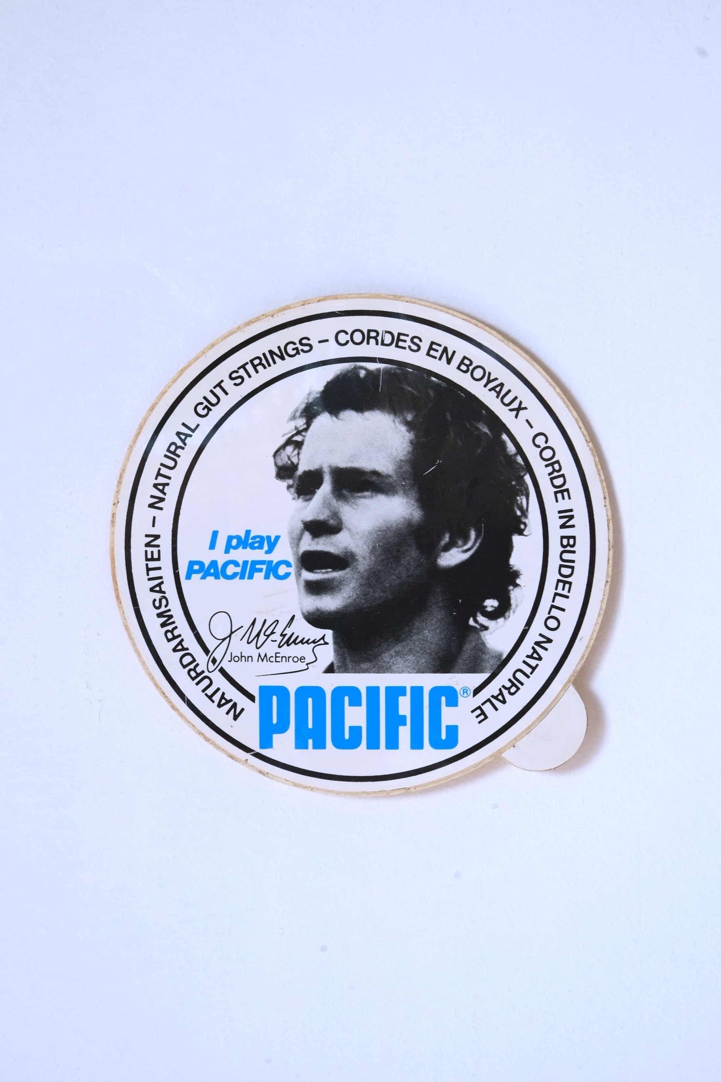 PACIFIC Natural Gut Strings John McEnroe Sticker