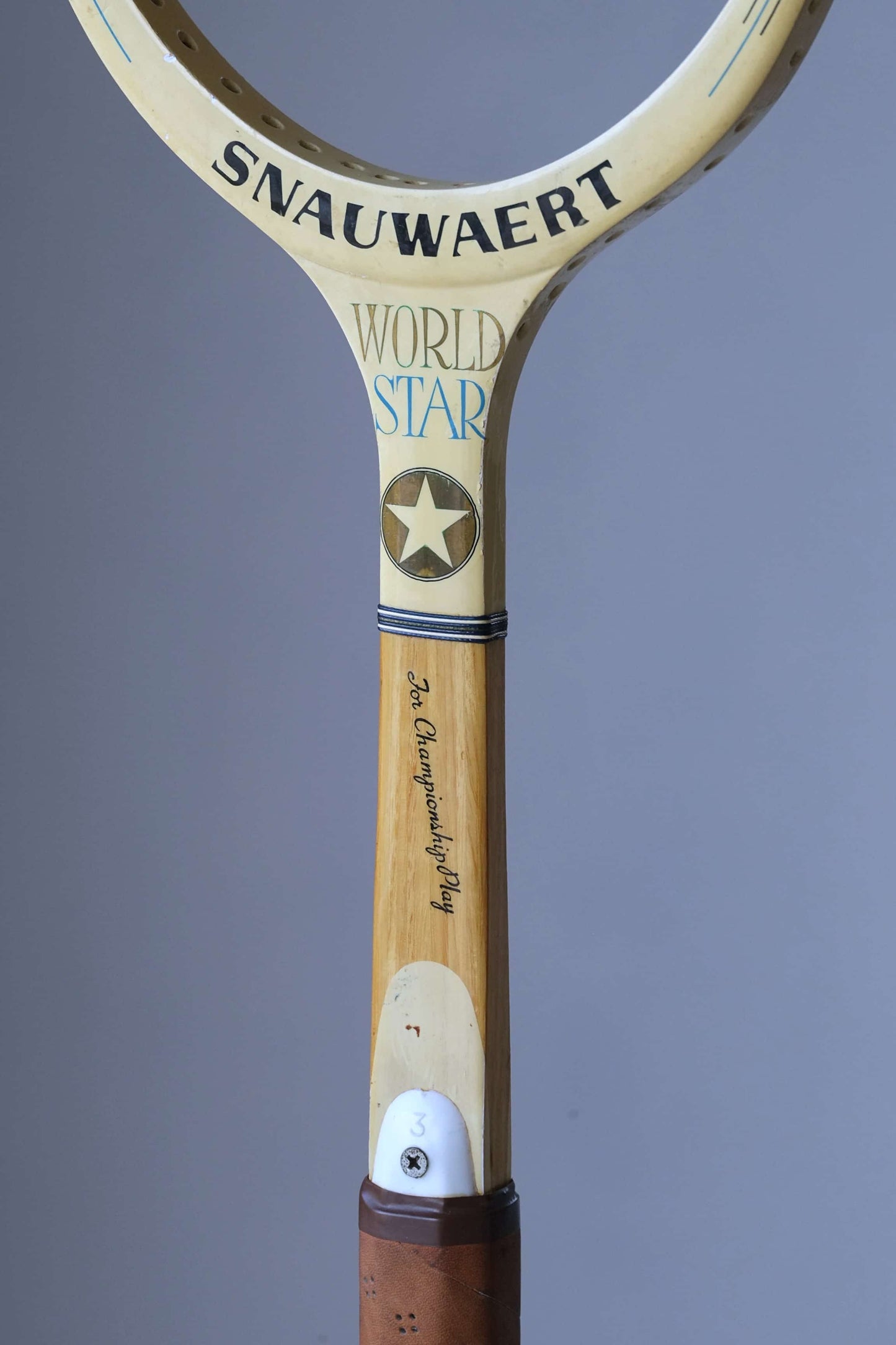 SNAUWAERT World Star Vintage Tennis Racquet close view