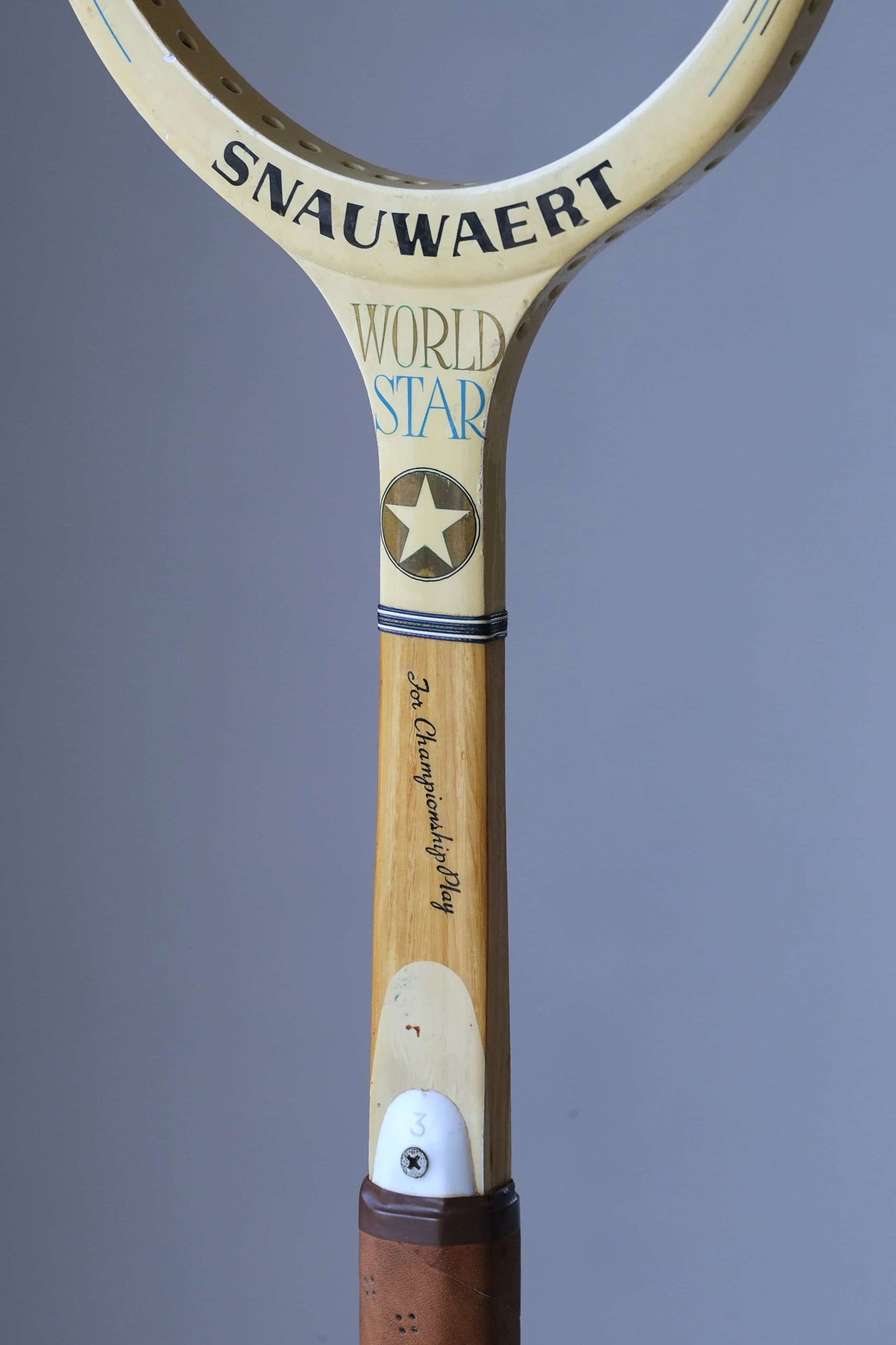 SNAUWAERT World Star Vintage Tennis Racquet close view