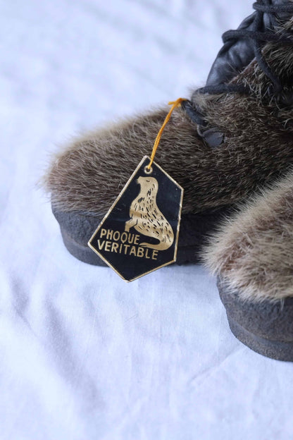 VINTAGE Sealskin Fur Boots