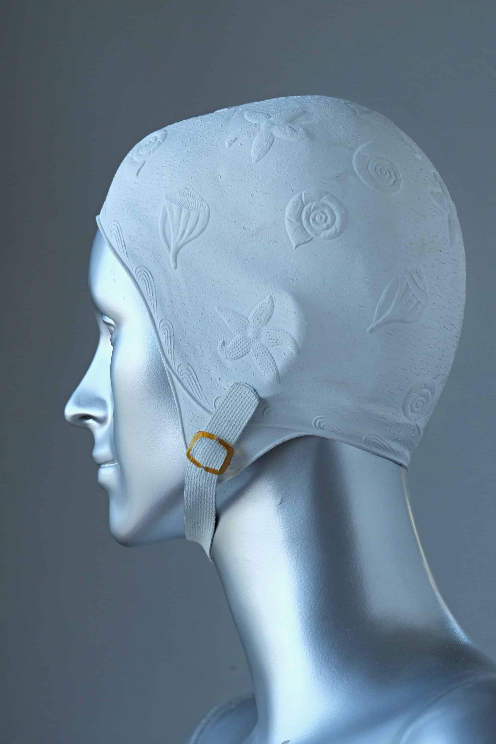 Vintage Patterned Swim Cap sea shells