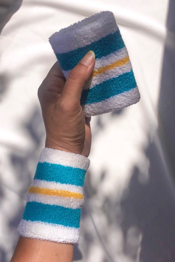 LÖFFLER Cotton Multi Striped Sweatbands