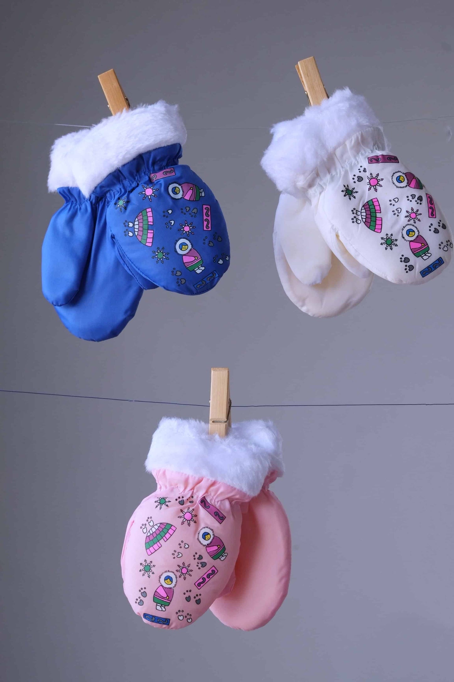 Baby & Toddler Multi Print Snow Mittens