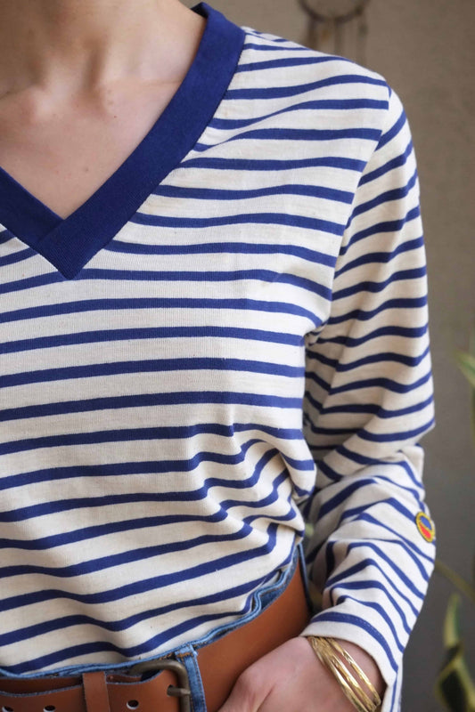 Vintage Breton Shirt on model