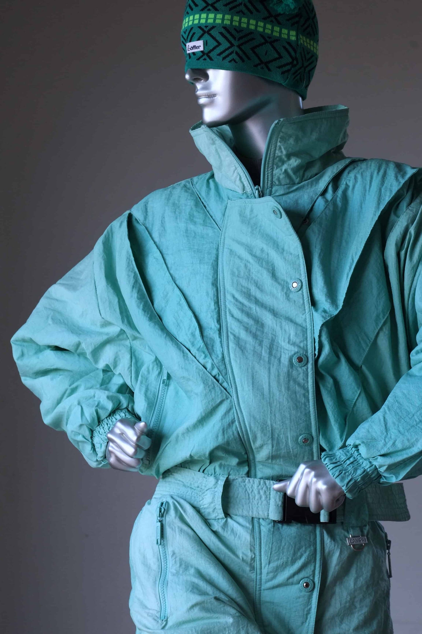 CAMPRI Vintage 90's Ski Suit in pistachio green