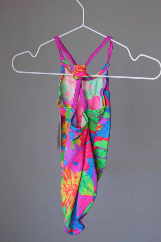 90's Kids Neon Flower One-piece backside