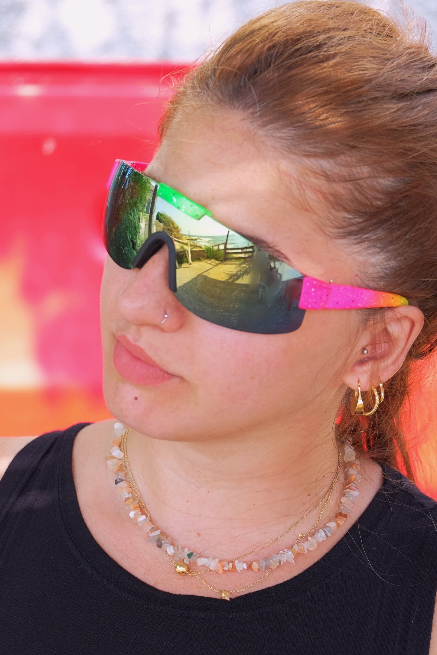 VINTAGE Shield Mirror Sunglasses