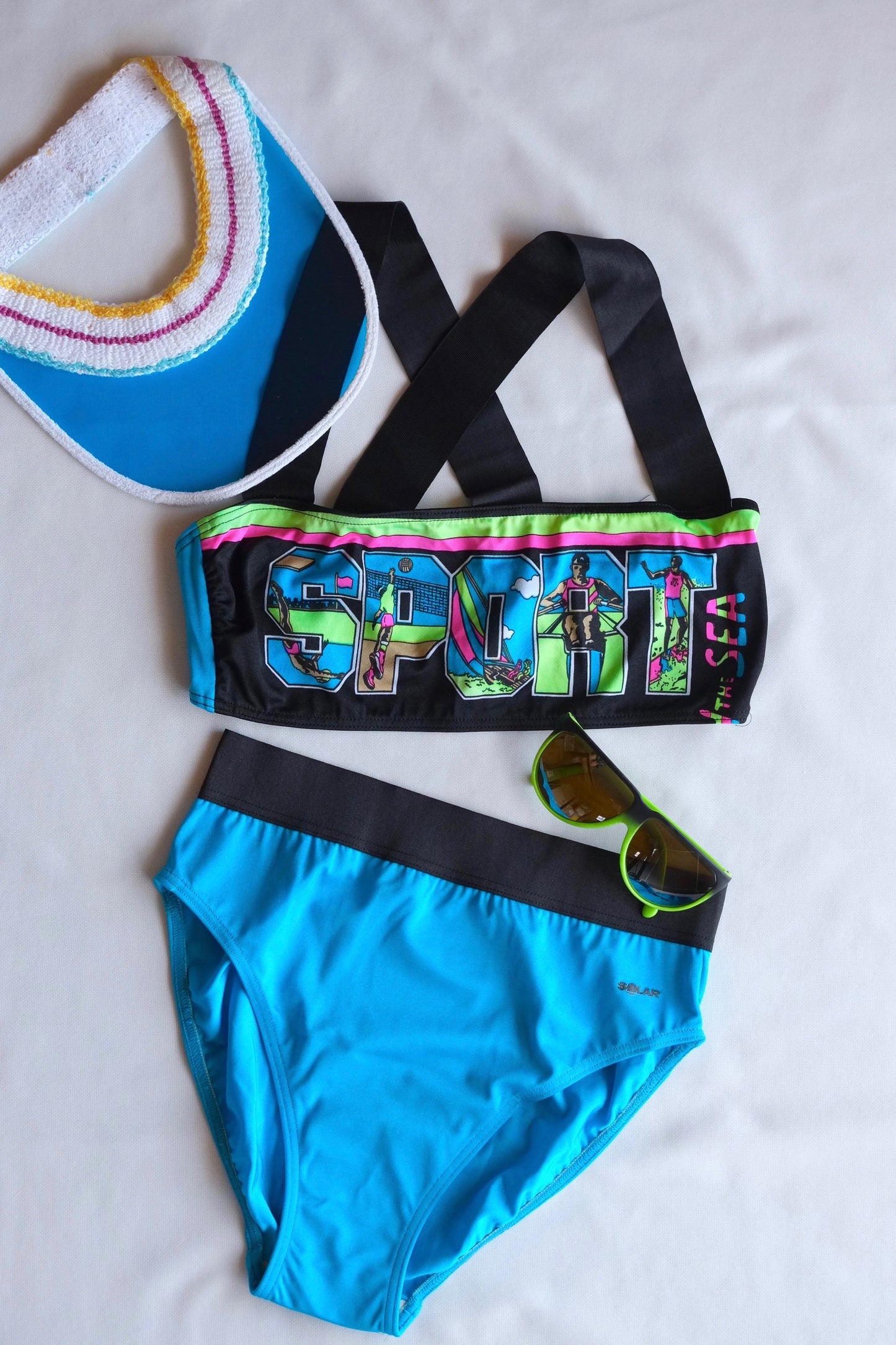 SOLAR Sport Bandeau 90s Swimsuit