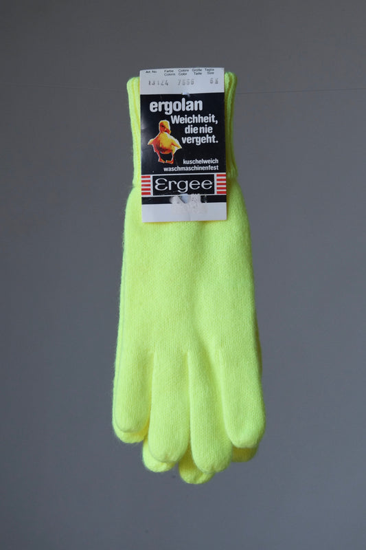 ERGEE Neon Yellow Soft Wool Gloves
