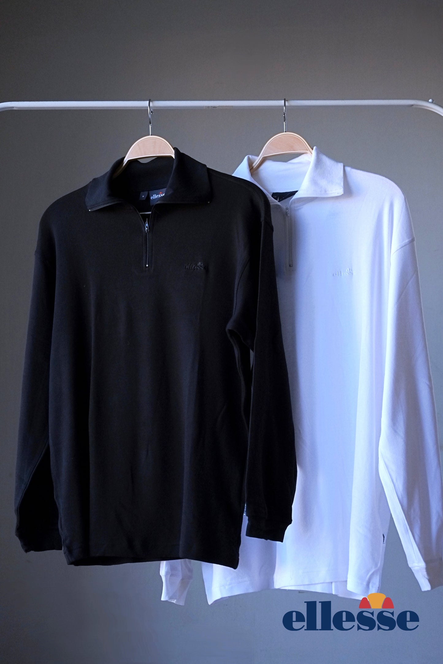 ELLESSE Cotton Zip-Neck Top