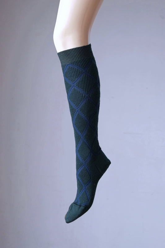 SPORVIL Knee High Checkered 70's Socks