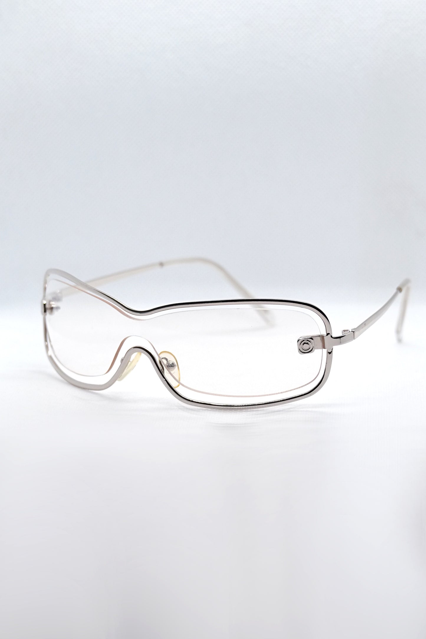 Y2K Shield Clear Sunglasses