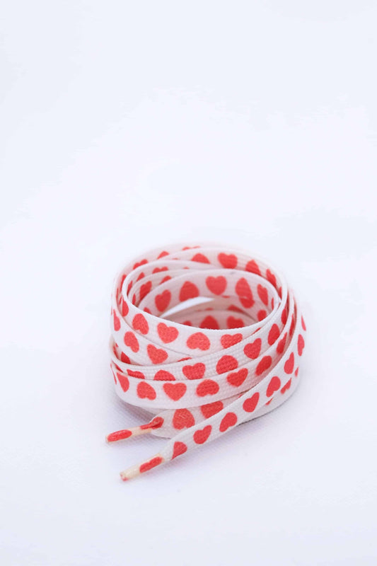 HEART Print Flat Shoelaces