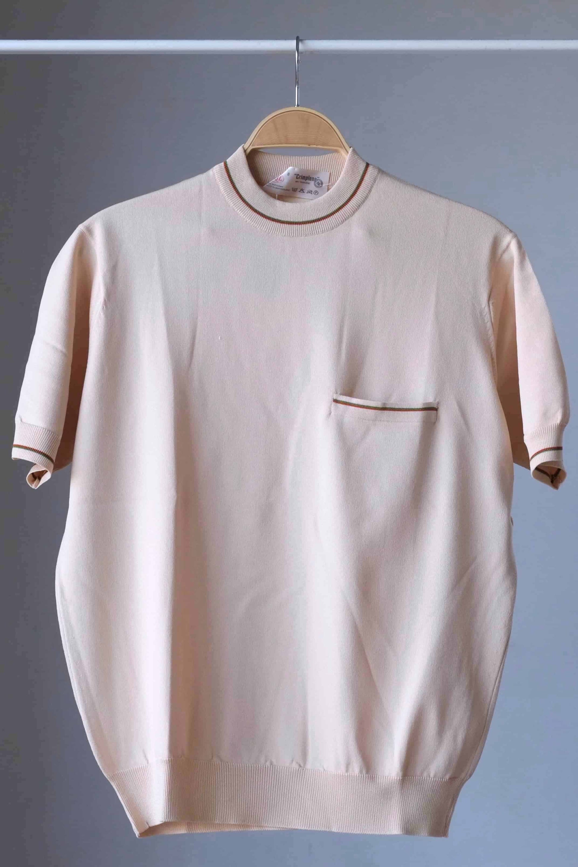 70's Crew Neck Knit Top beige