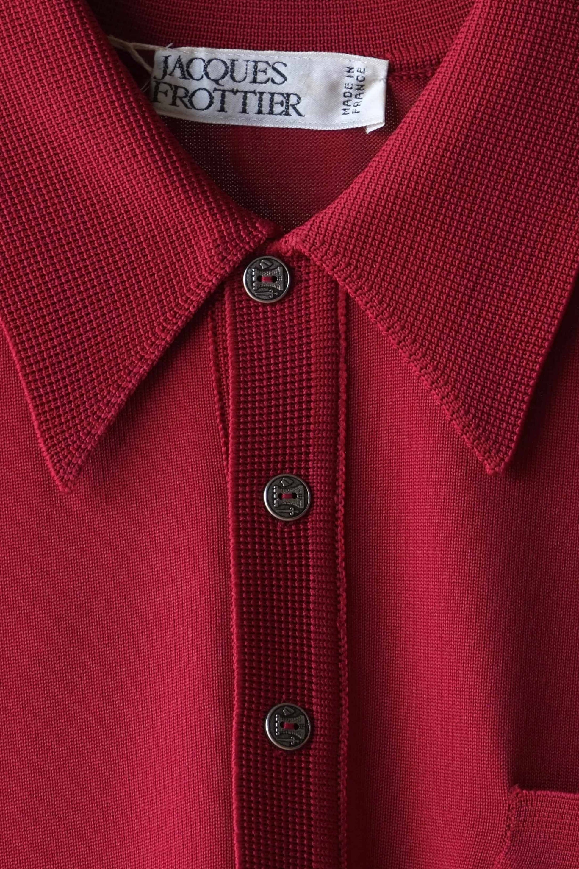 70's Knitted Women's Polo Top details
