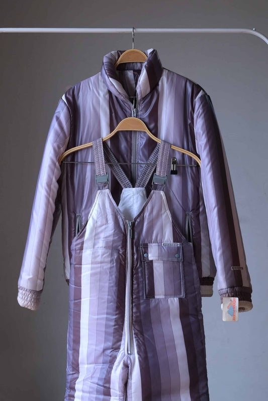 Vintage 70's Two-Piece Ski Suit grey
