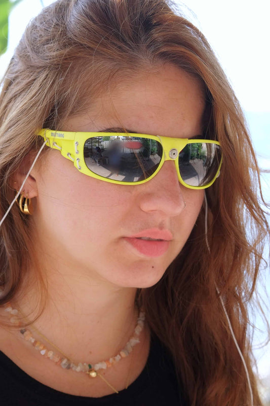 Vintage 90's Mountain Style Sunglasses on model