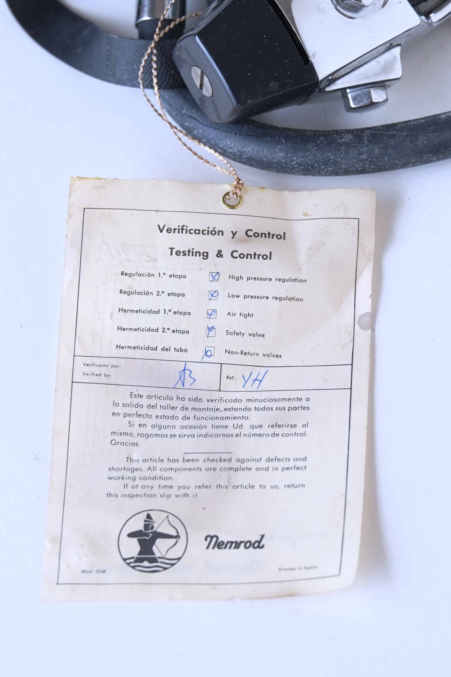 Vintage NEMROD Delta 2 Diving Regulator