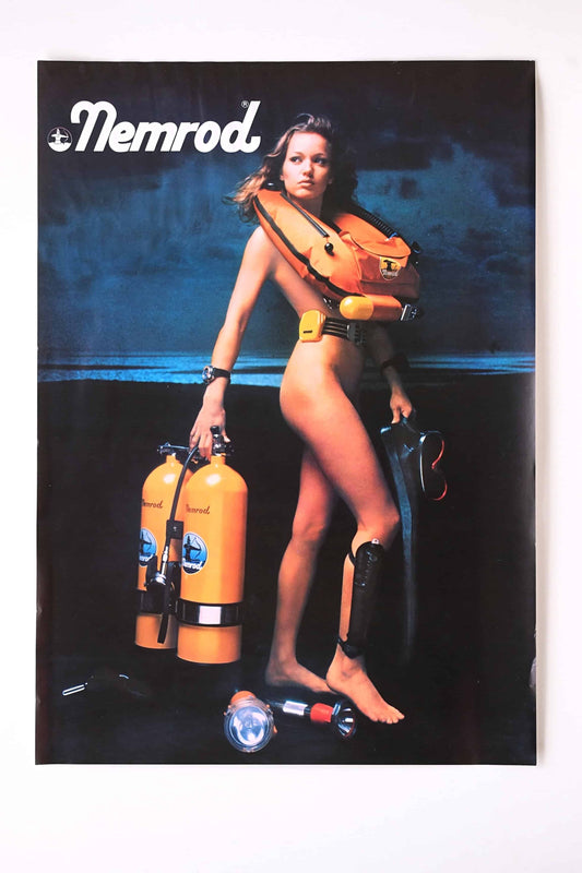 Vintage Nemrod 80's Scuba Diving Poster