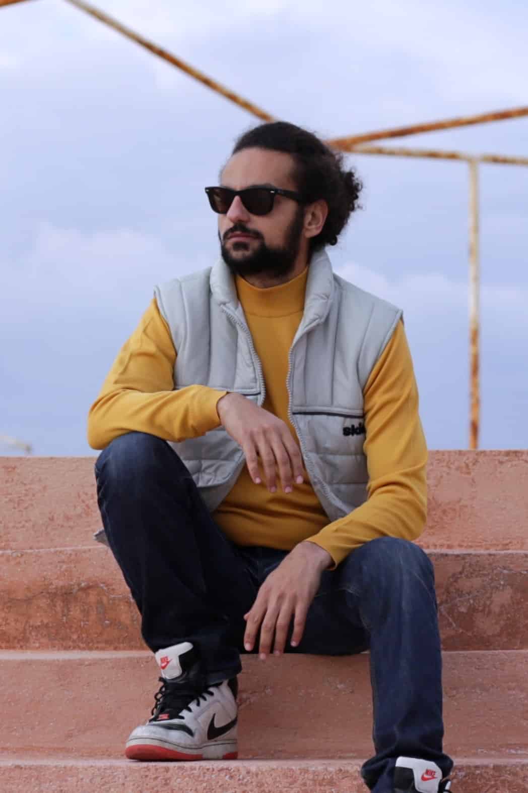 Vintage 80's Ski Vest on model