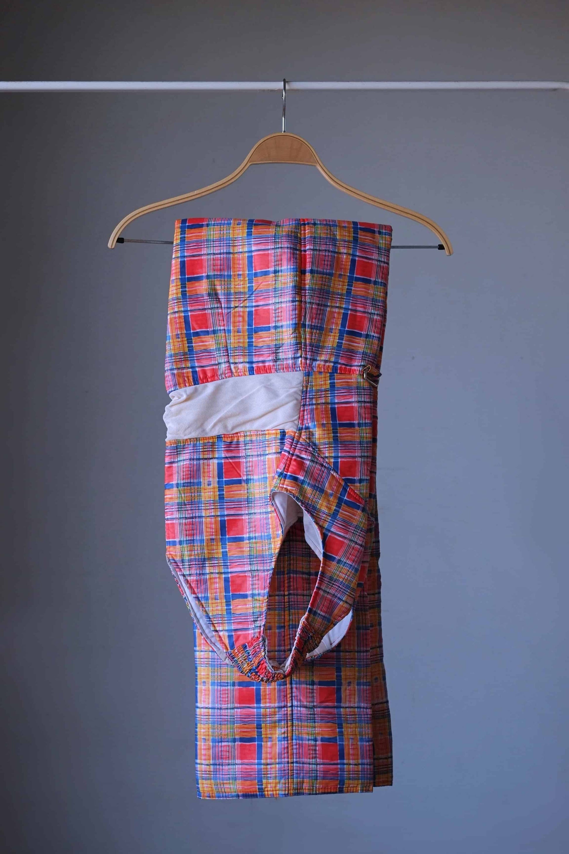 Vintage Women's 70's Three-Piece Ski Suit pants on hanger