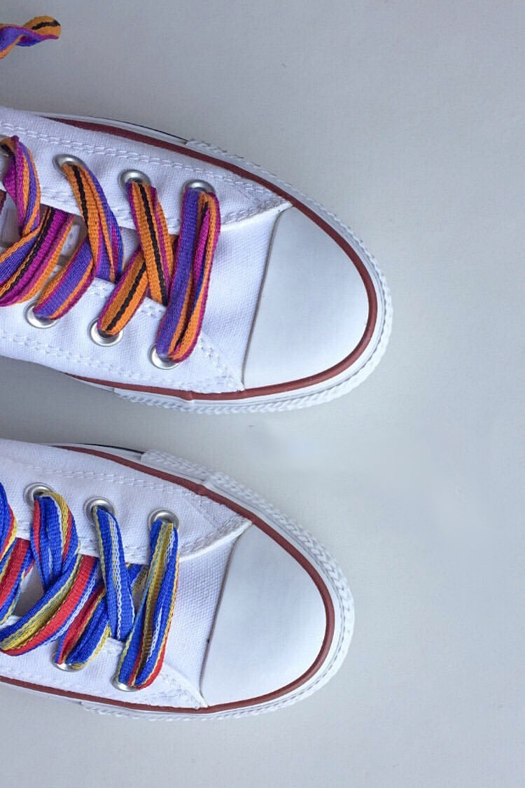 STRIPED Flat Shoelaces