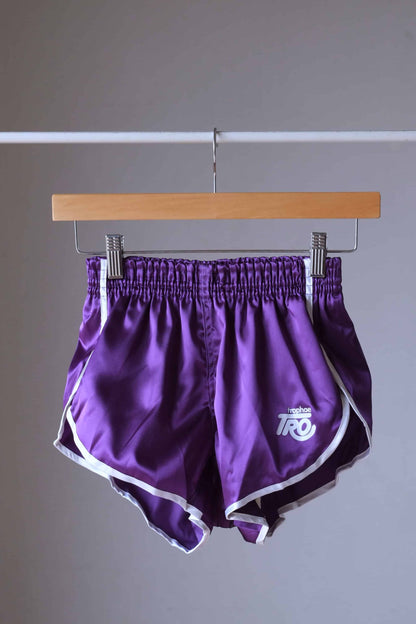 Vintage Satin 80's Jogging Shorts purple