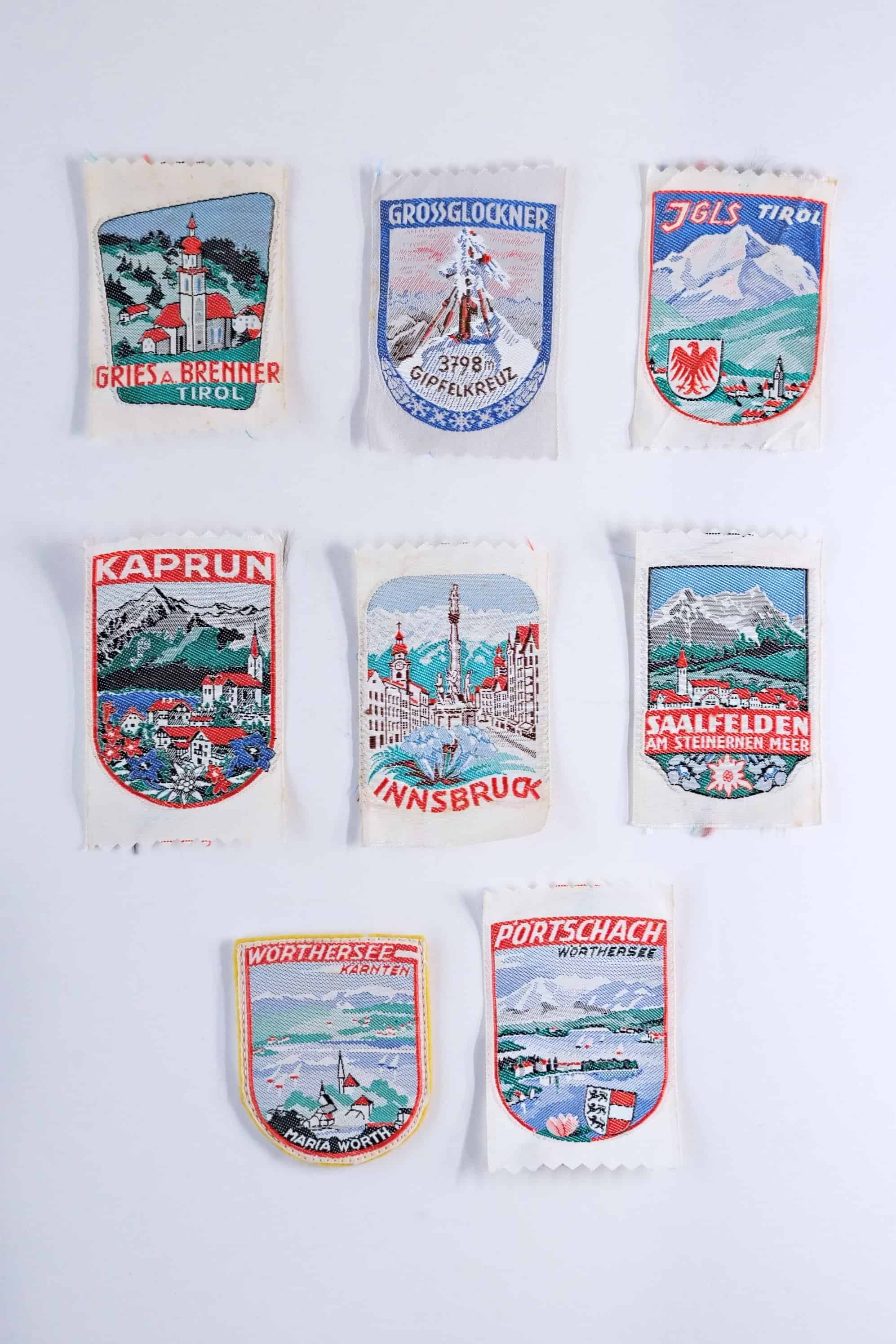 k2 embroidered logo ski patches AUSTRIA & Mountain Vintage Something Ski Area Sign Patch K2 Skis