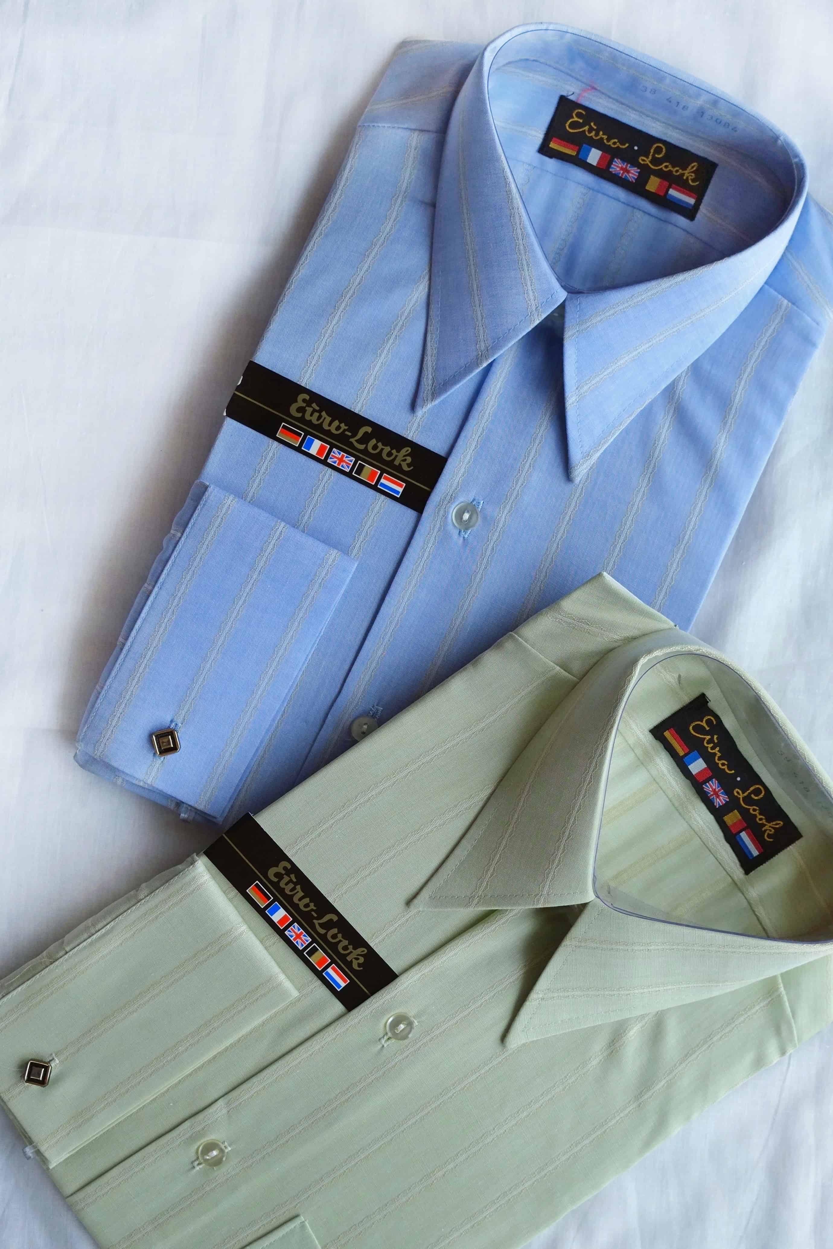 vintage dress shirts NWT 1960s Bright Blue Vintage Shirt