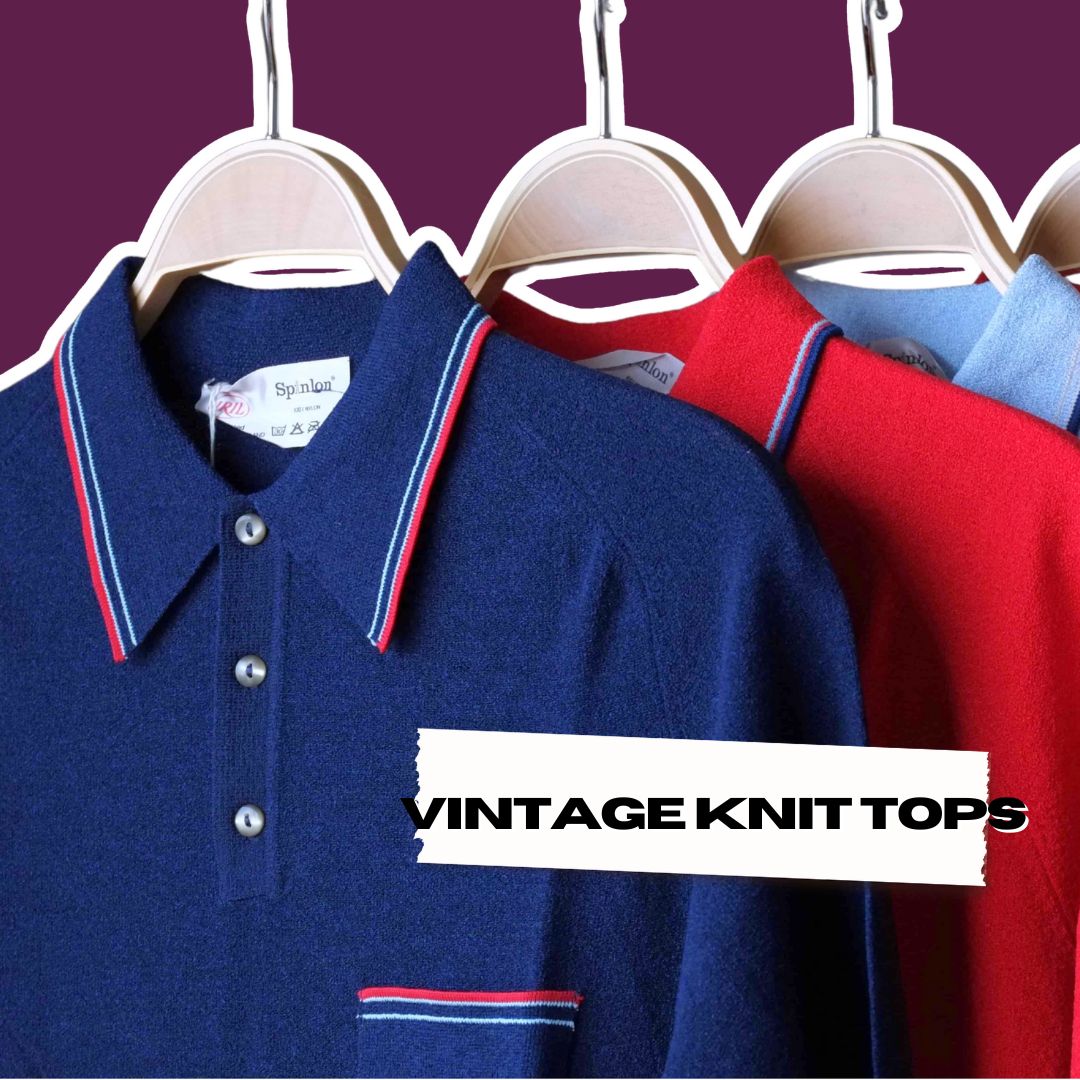 60s & 70s Vintage Knit Tops – Polos, Crewnecks & Sweaters