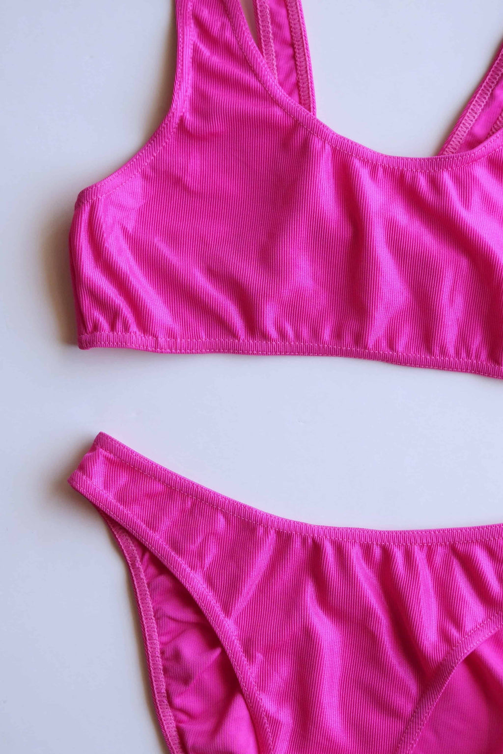 90's Rib Pink Two-Piece