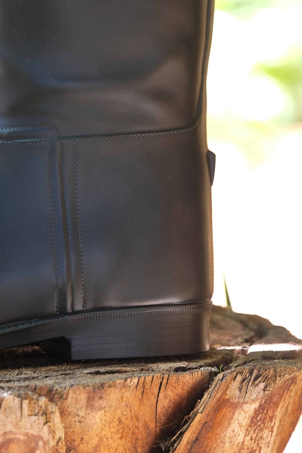 Close shot of the heel of AIGLE Saumur Horseback Riding Boots