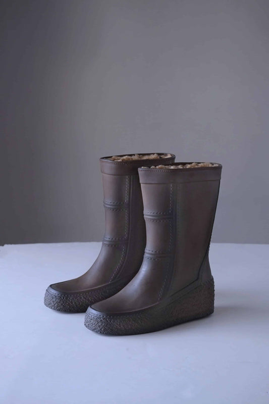 Brown rubber AIGLE Vintage Snow Boots