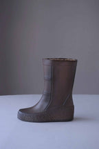 Brown rubber AIGLE Vintage Snow Boots shot from the side