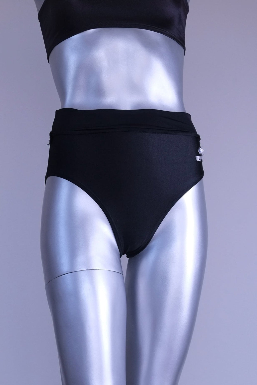 ANNIEL Black High-Rise Dance Briefs – Foldover Waist