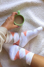 Vintage 80's Argyle Cotton Socks